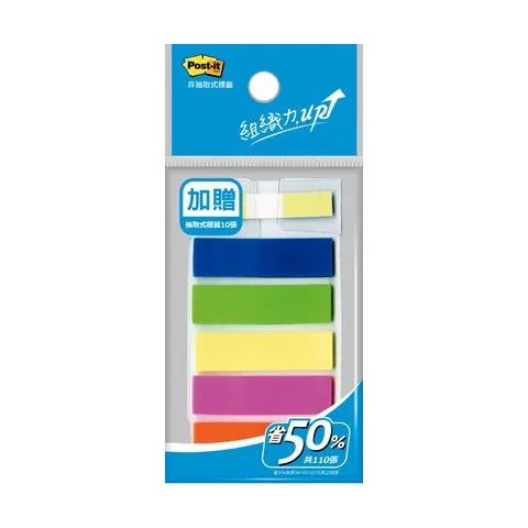 3M Post-it 583-P非抽取式標籤(5色+黃色)